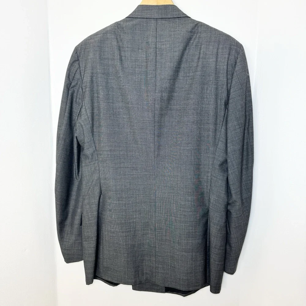 Vtg Polo Ralph Lauren Suit Jacket 42XL Relaxed Fit Double Breasted Wool 90s Gray